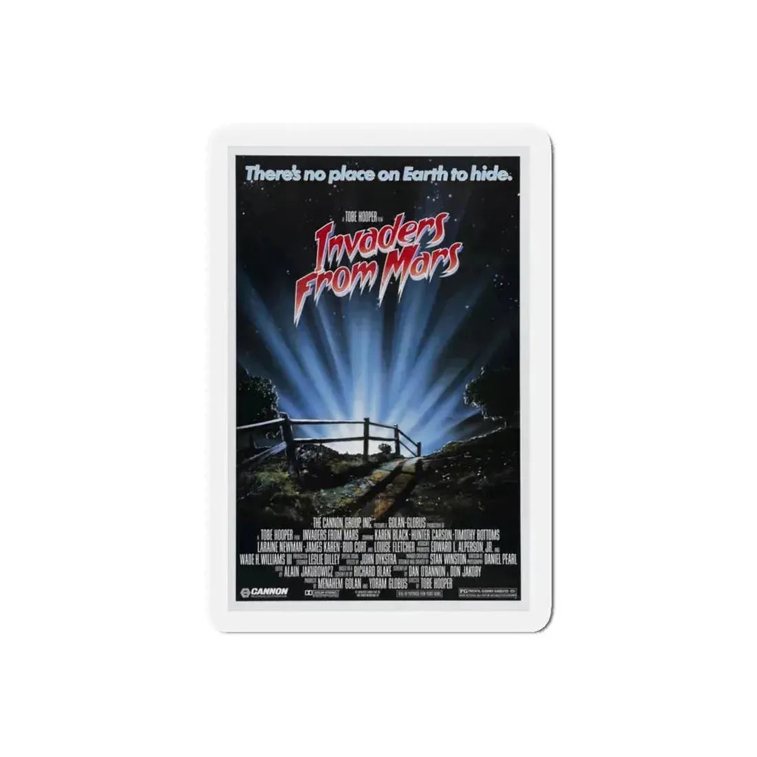 INVADERS FROM MARS (REMAKE) 1986 Movie Poster - Refrigerator Magnet 6 Inch Die-Cut - The Sticker Space