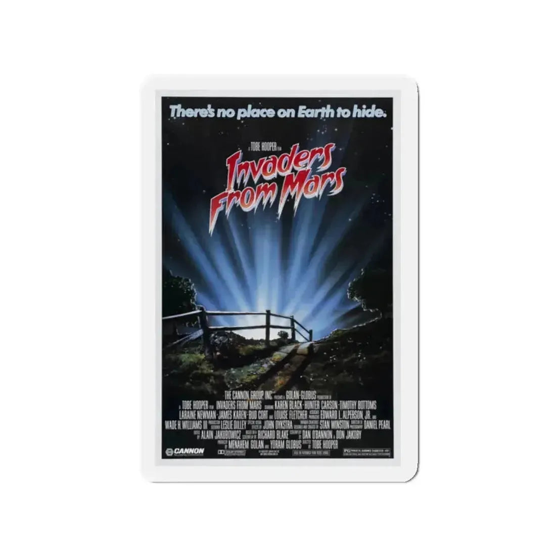 INVADERS FROM MARS (REMAKE) 1986 Movie Poster - Refrigerator Magnet - The Sticker Space