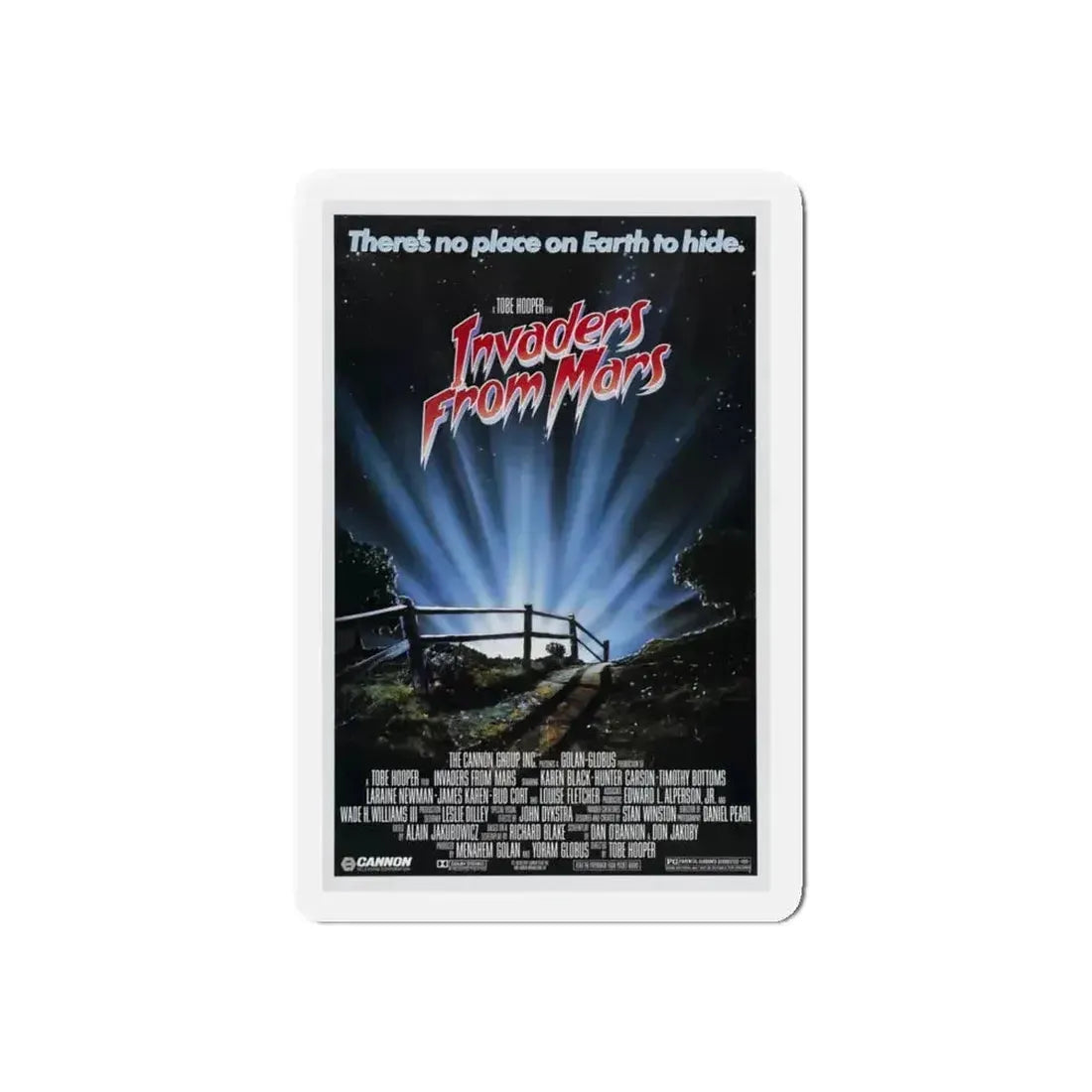 INVADERS FROM MARS (REMAKE) 1986 Movie Poster - Refrigerator Magnet - The Sticker Space