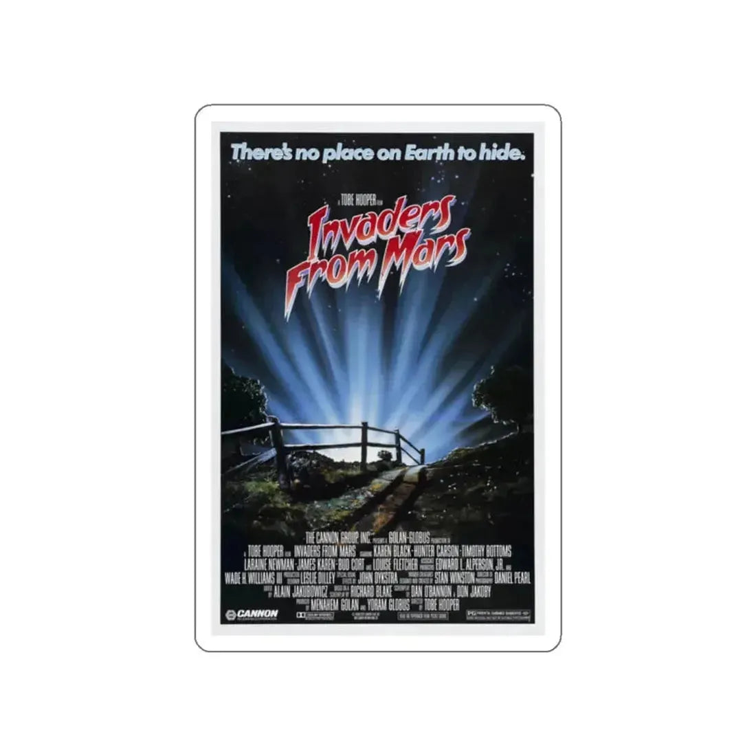 INVADERS FROM MARS (REMAKE) 1986 Movie Poster STICKER Vinyl Die-Cut Decal 2 Inch - The Sticker Space