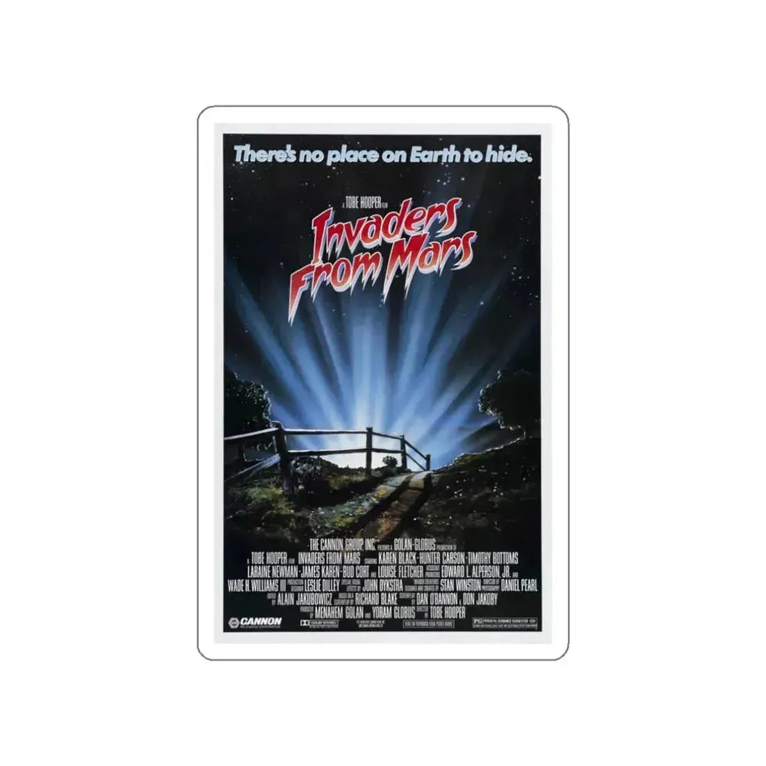 INVADERS FROM MARS (REMAKE) 1986 Movie Poster STICKER Vinyl Die-Cut Decal 3 Inch - The Sticker Space