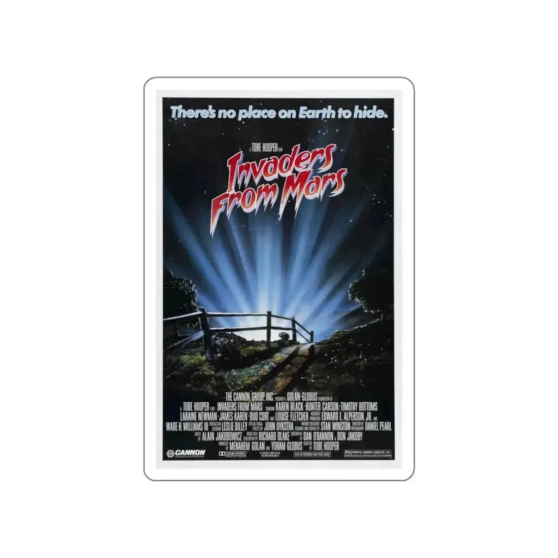 INVADERS FROM MARS (REMAKE) 1986 Movie Poster STICKER Vinyl Die-Cut Decal 5 Inch - The Sticker Space