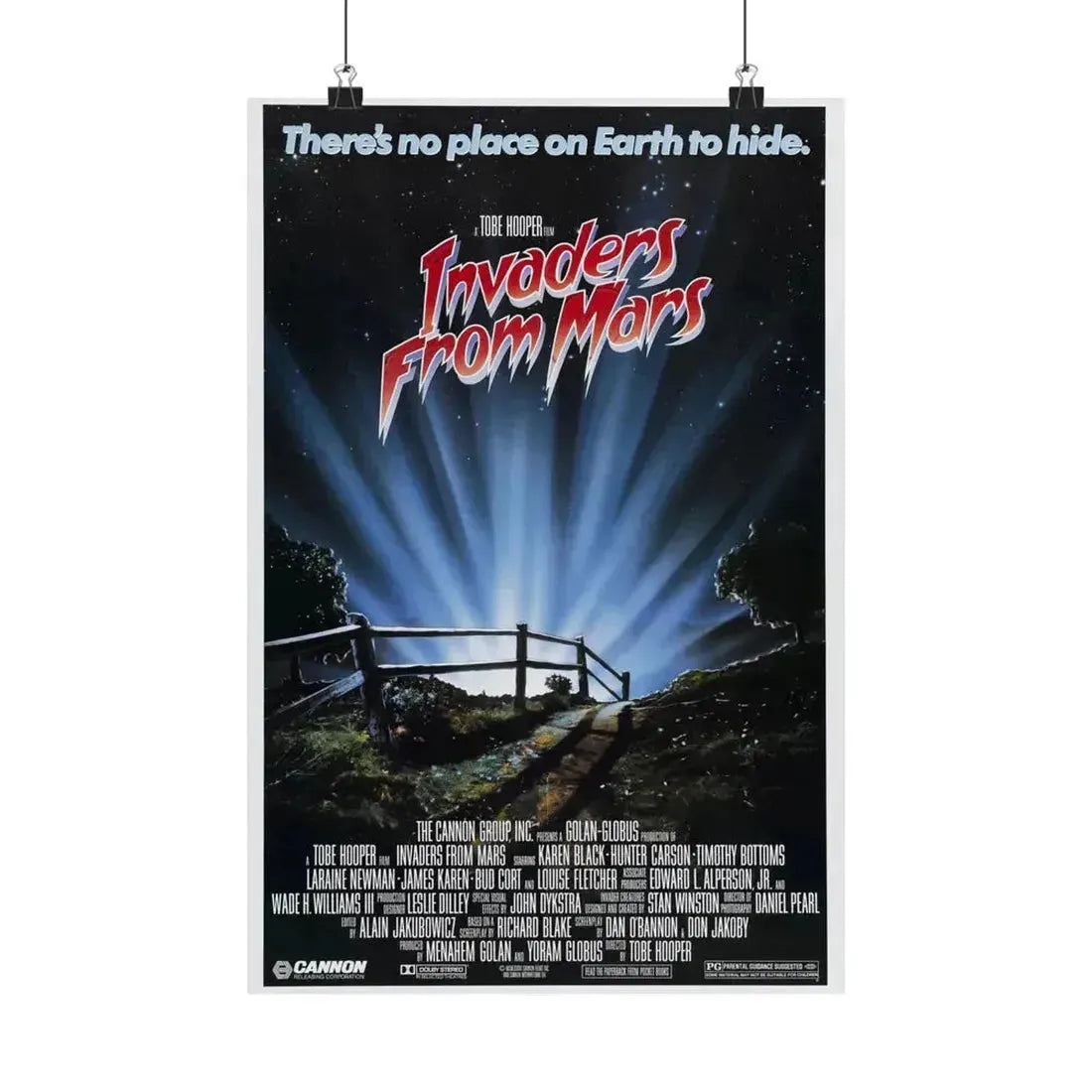 INVADERS FROM MARS (REMAKE) 1986 - Paper Movie Poster 12″ x 18″ Matte - The Sticker Space