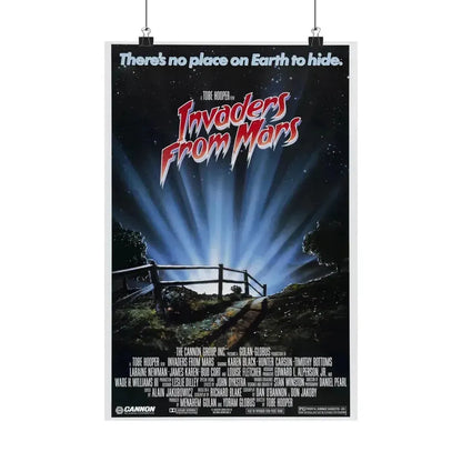 INVADERS FROM MARS (REMAKE) 1986 - Paper Movie Poster 12″ x 18″ Matte - The Sticker Space