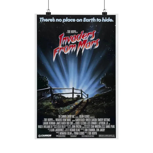 INVADERS FROM MARS (REMAKE) 1986 - Paper Movie Poster 12″ x 18″ Matte - The Sticker Space