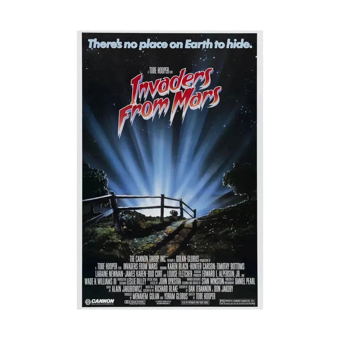 INVADERS FROM MARS (REMAKE) 1986 - Paper Movie Poster - The Sticker Space