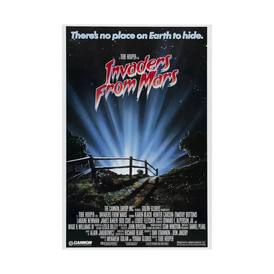 INVADERS FROM MARS (REMAKE) 1986 - Paper Movie Poster - The Sticker Space