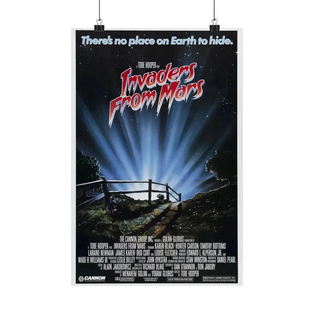 INVADERS FROM MARS (REMAKE) 1986 - Paper Movie Poster - The Sticker Space