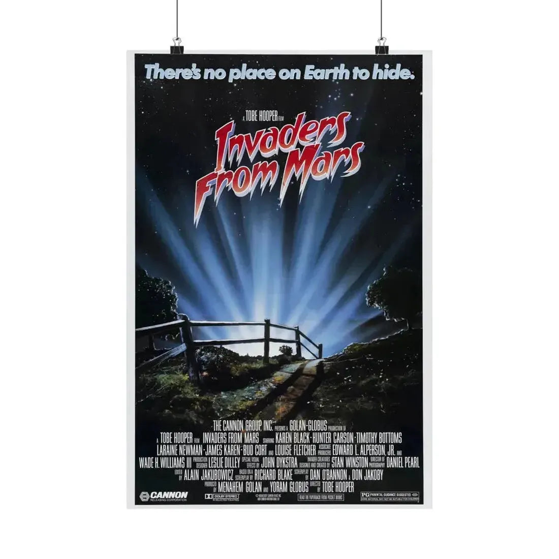 INVADERS FROM MARS (REMAKE) 1986 - Paper Movie Poster - The Sticker Space