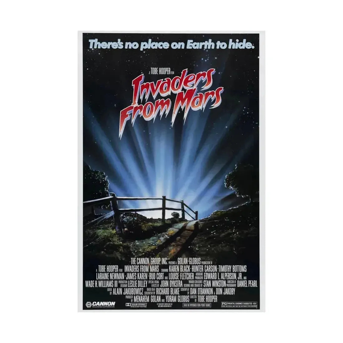 INVADERS FROM MARS (REMAKE) 1986 - Paper Movie Poster - The Sticker Space