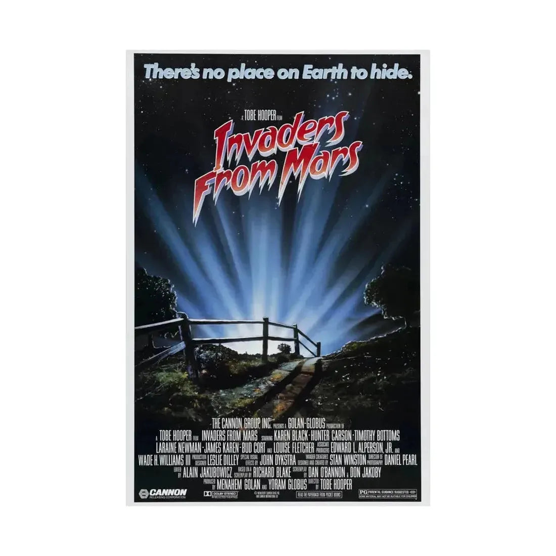 INVADERS FROM MARS (REMAKE) 1986 - Paper Movie Poster - The Sticker Space