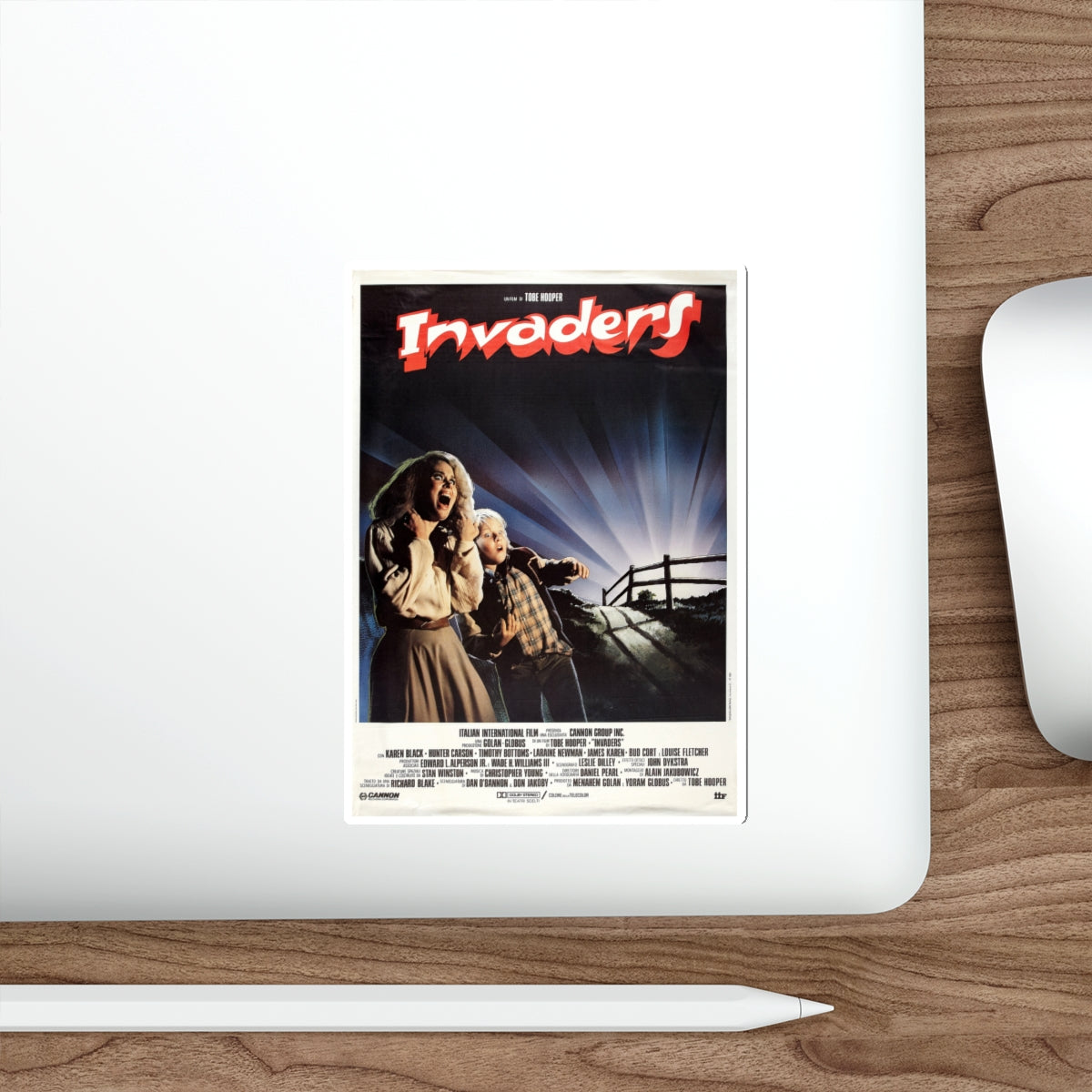 INVADERS FROM MARS (REMAKE FRENCH) 1986 Movie Poster STICKER Vinyl Die-Cut Decal-The Sticker Space