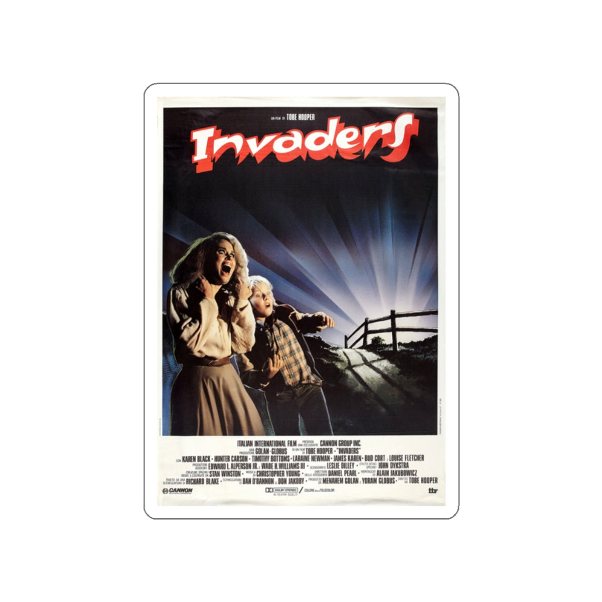 INVADERS FROM MARS (REMAKE FRENCH) 1986 Movie Poster STICKER Vinyl Die-Cut Decal-2 Inch-The Sticker Space