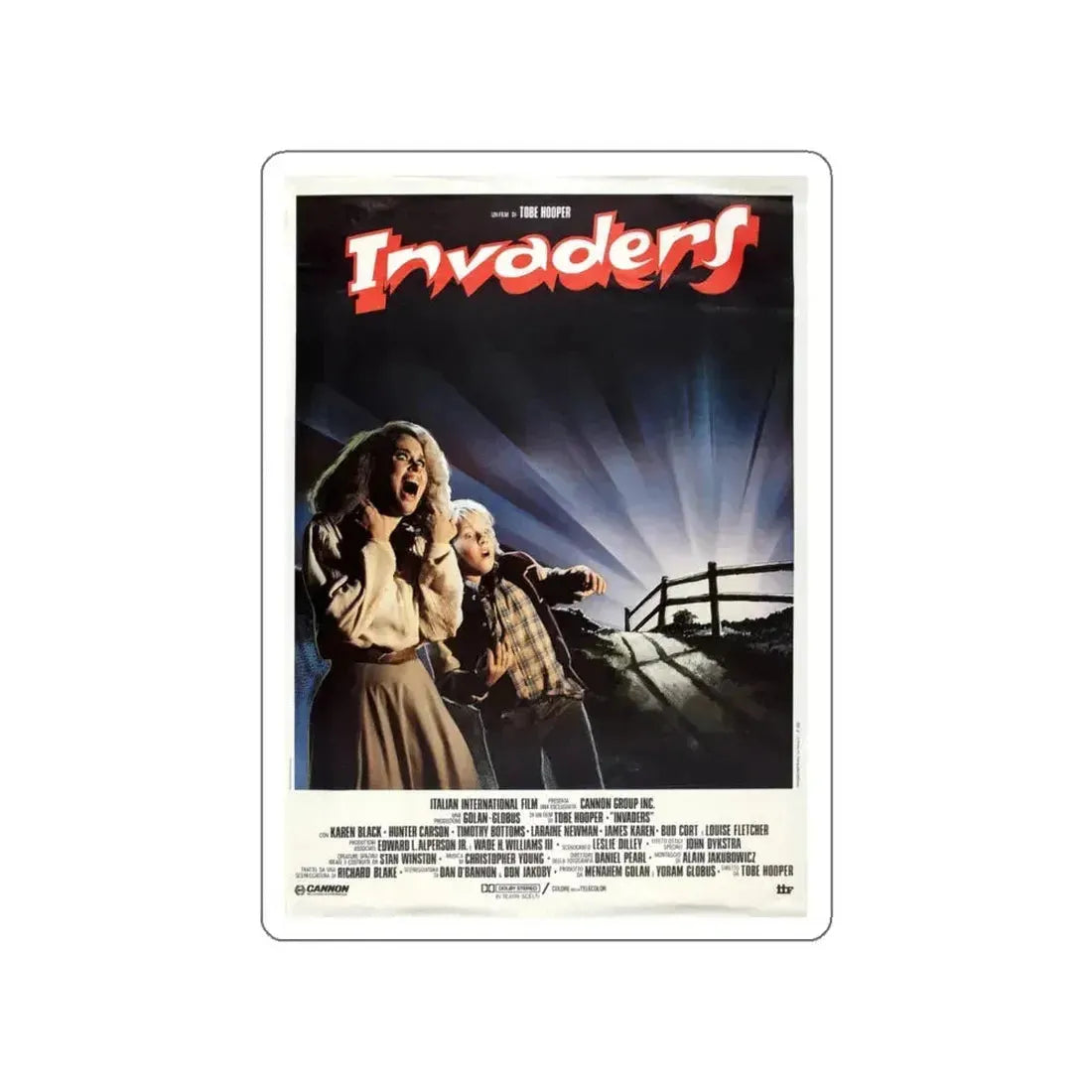 INVADERS FROM MARS (REMAKE FRENCH) 1986 Movie Poster STICKER Vinyl Die-Cut Decal 5 Inch - The Sticker Space