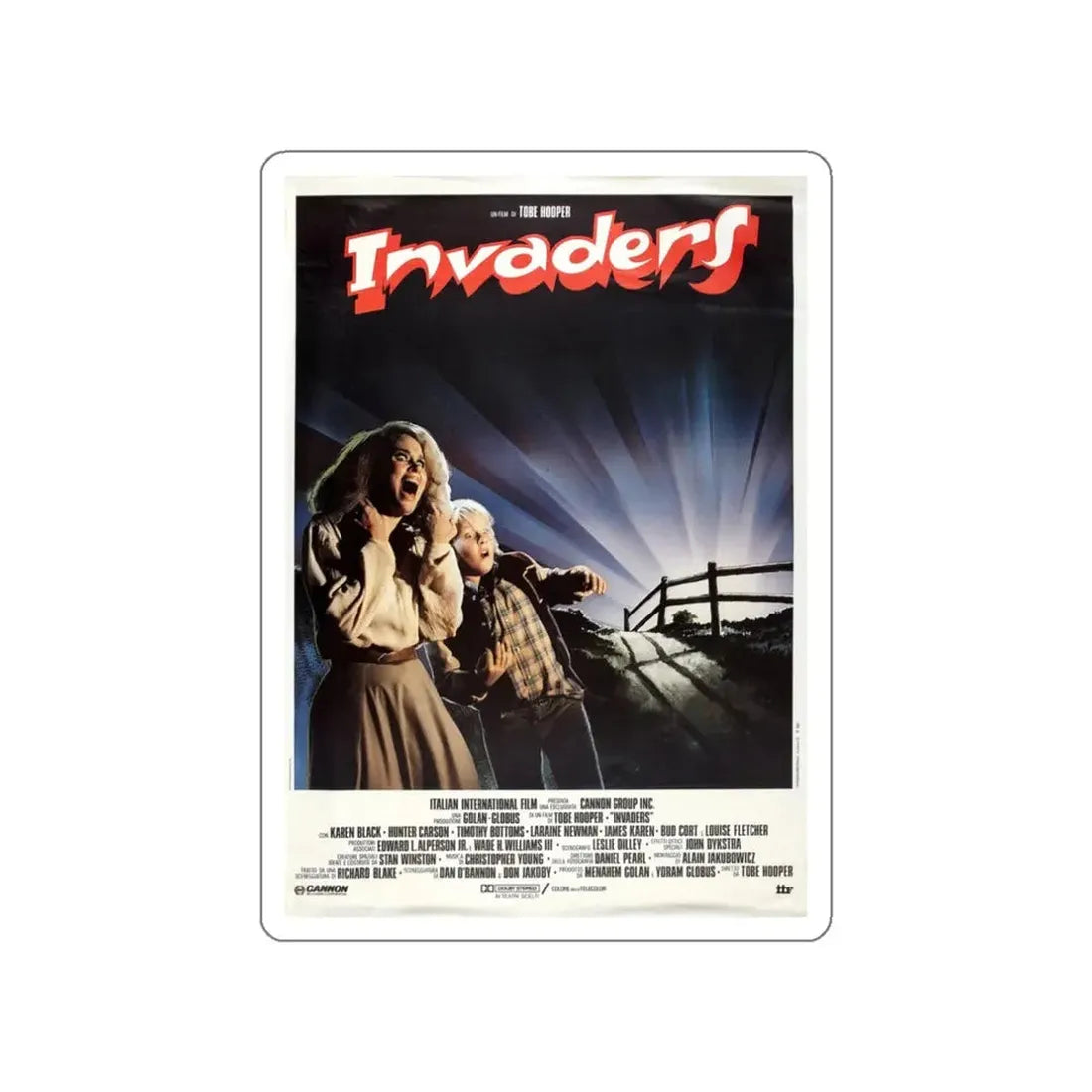 INVADERS FROM MARS (REMAKE FRENCH) 1986 Movie Poster STICKER Vinyl Die-Cut Decal - The Sticker Space