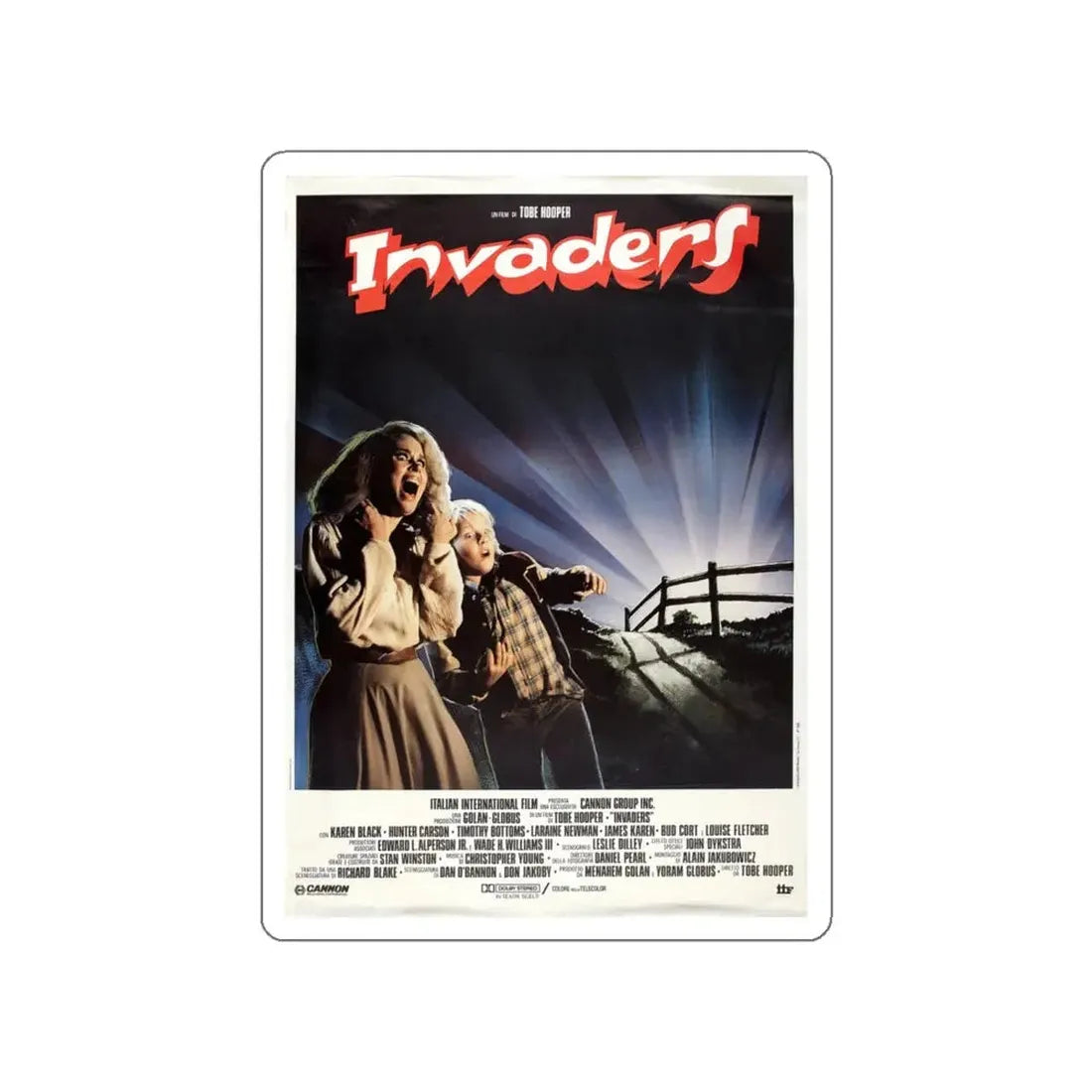 INVADERS FROM MARS (REMAKE FRENCH) 1986 Movie Poster STICKER Vinyl Die-Cut Decal - The Sticker Space