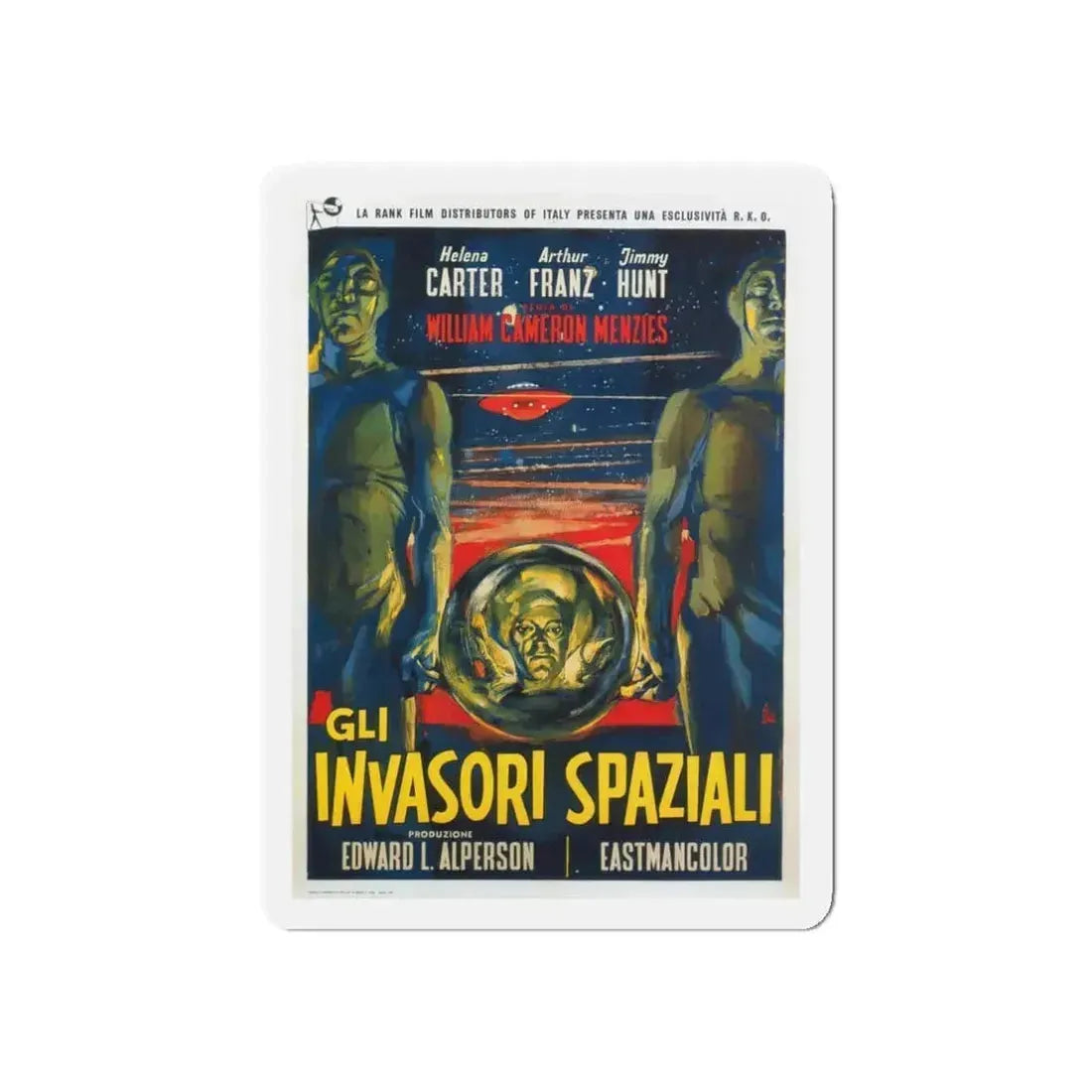 INVADERS FROM MARS (SPANISH) 1953 Movie Poster - Refrigerator Magnet 3 Inch Die-Cut - The Sticker Space