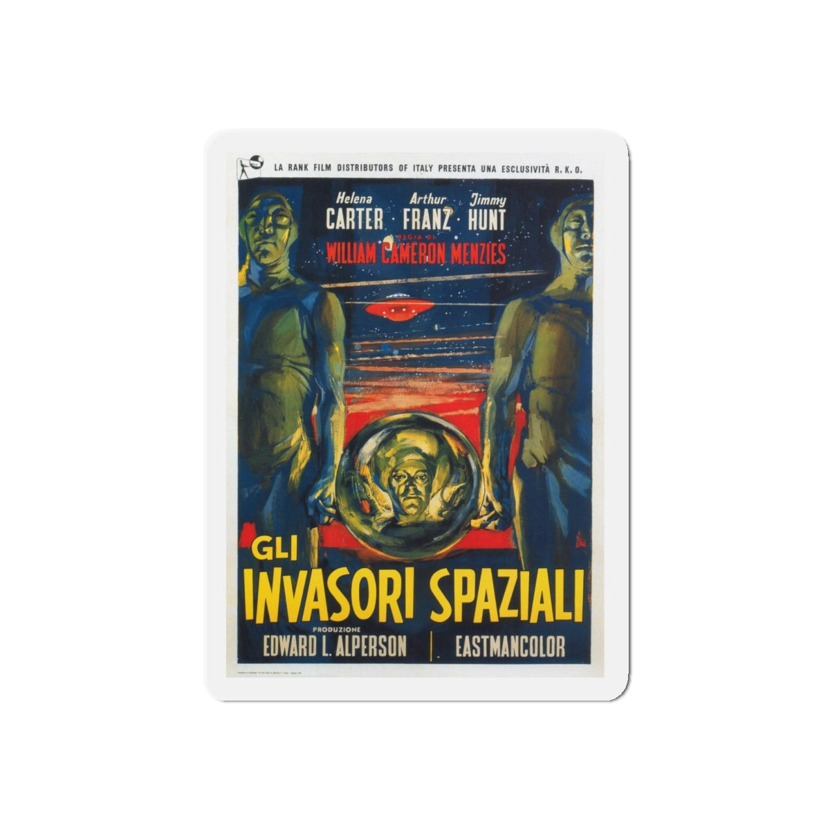 INVADERS FROM MARS (SPANISH) 1953 Movie Poster - Refrigerator Magnet-4" x 4"-The Sticker Space