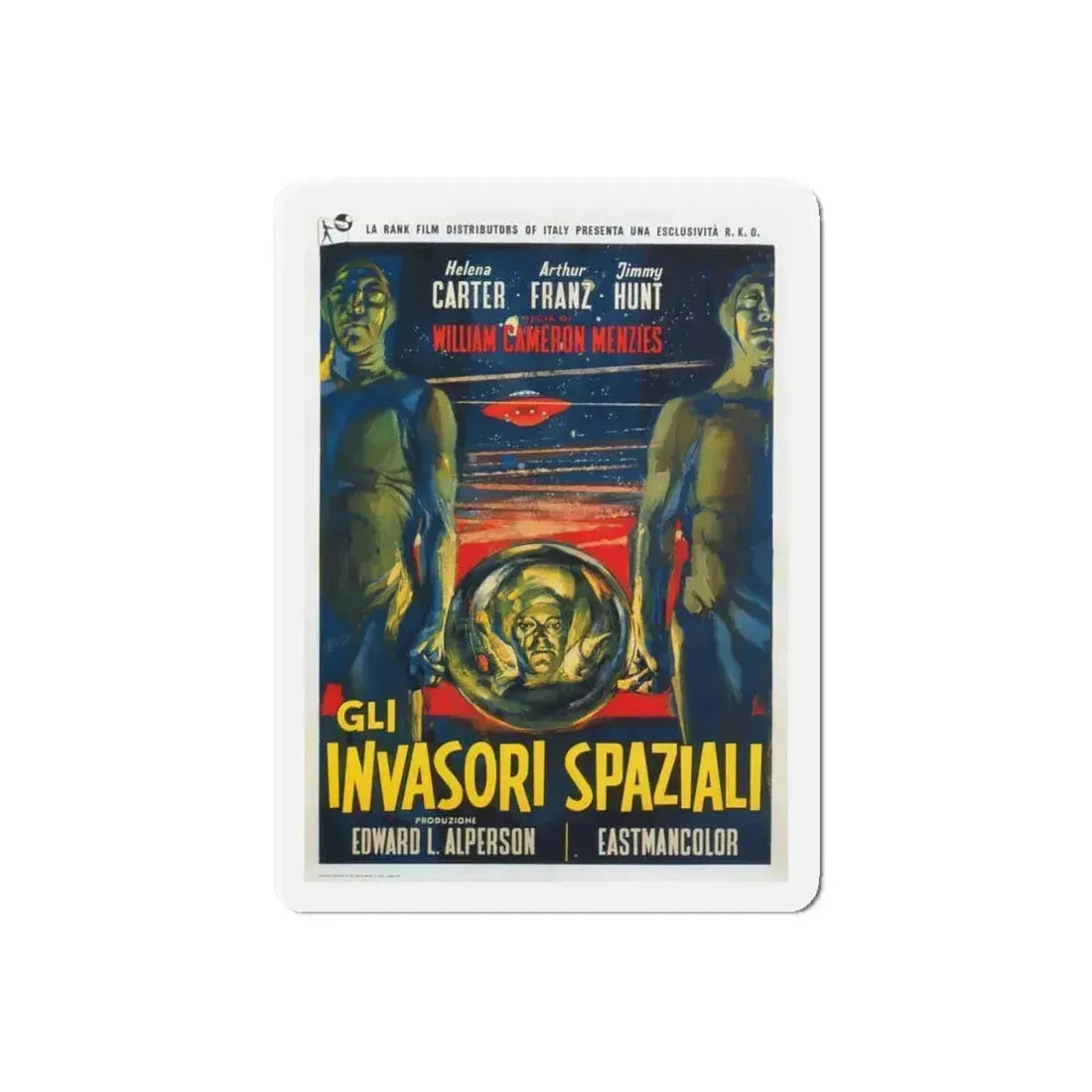 INVADERS FROM MARS (SPANISH) 1953 Movie Poster - Refrigerator Magnet 6 Inch Die-Cut - The Sticker Space