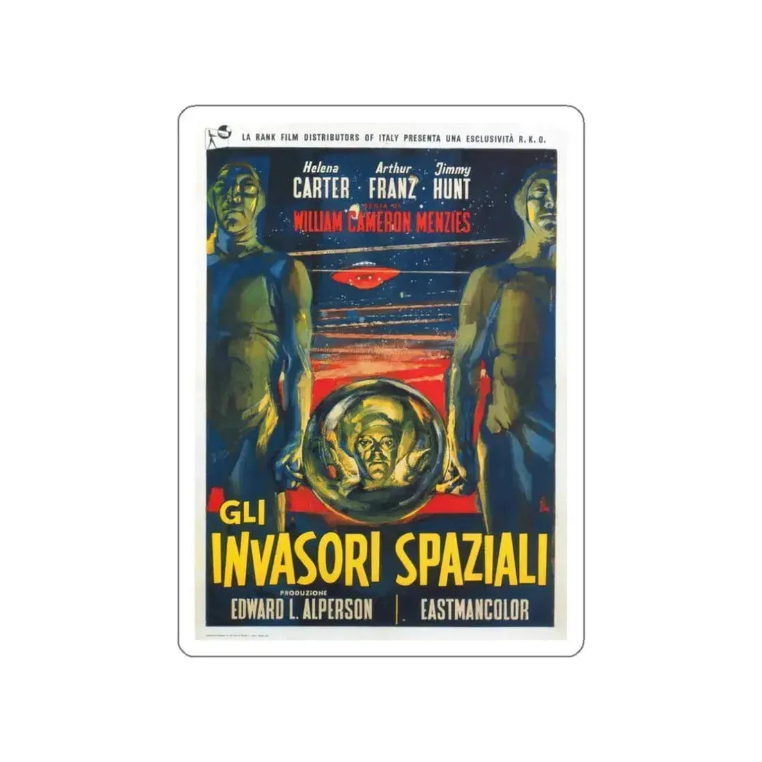 INVADERS FROM MARS (SPANISH) 1953 Movie Poster STICKER Vinyl Die-Cut Decal 3 Inch - The Sticker Space