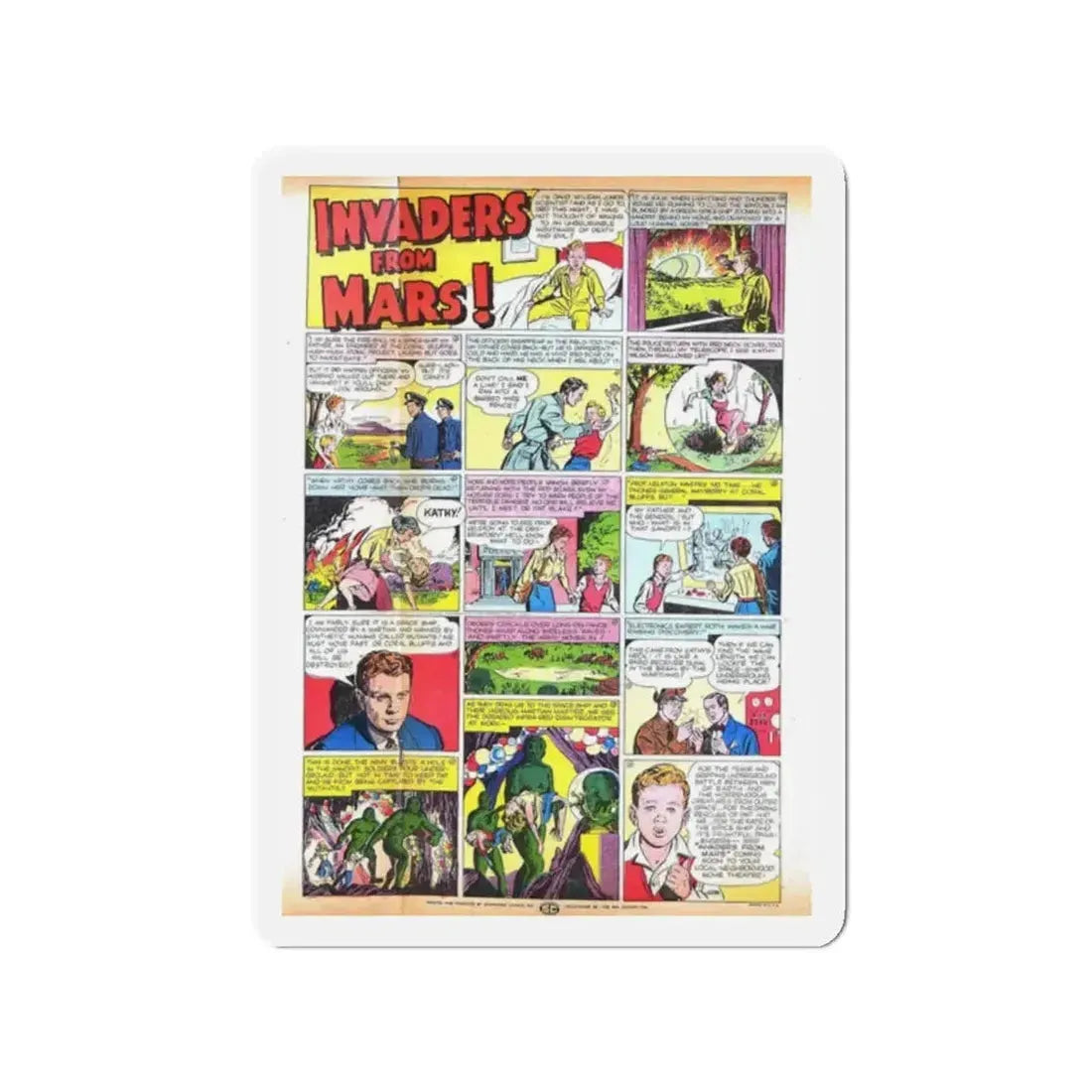 INVADERS FROM MARS (TEASER) 1953 Movie Poster - Refrigerator Magnet - The Sticker Space