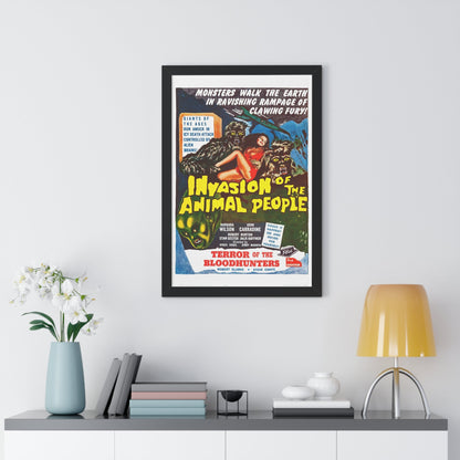 INVASION OF THE ANIMAL PEOPLE + TERROR OF THE BLOOD HUNTERS 1959 - Framed Movie Poster-The Sticker Space