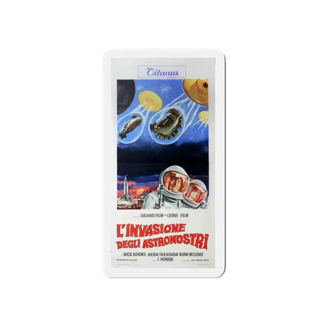 INVASION OF THE ASTRO-MONSTERS (ITALIAN) 1965 Movie Poster - Refrigerator Magnet - The Sticker Space