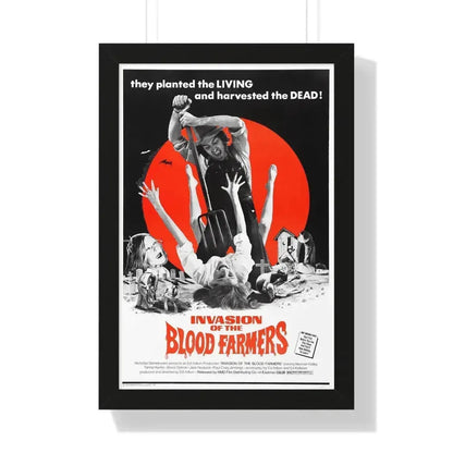 INVASION OF THE BLOOD FARMERS 1972 - Framed Movie Poster 16″ x 24″ Black - The Sticker Space