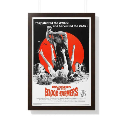 INVASION OF THE BLOOD FARMERS 1972 - Framed Movie Poster 20" x 30" Walnut - The Sticker Space