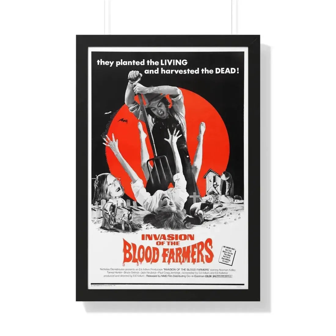 INVASION OF THE BLOOD FARMERS 1972 - Framed Movie Poster - The Sticker Space