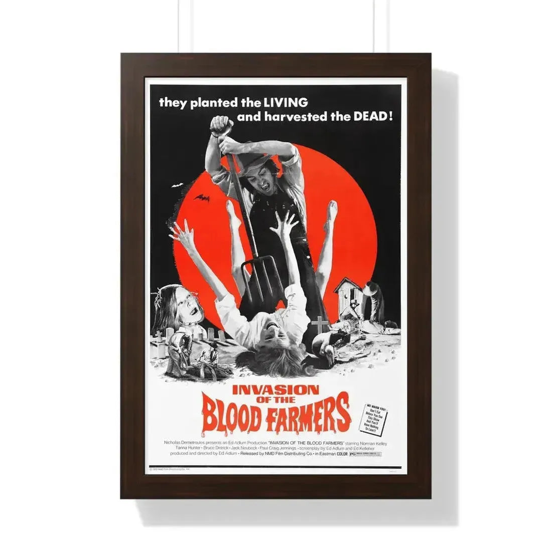 INVASION OF THE BLOOD FARMERS 1972 - Framed Movie Poster - The Sticker Space