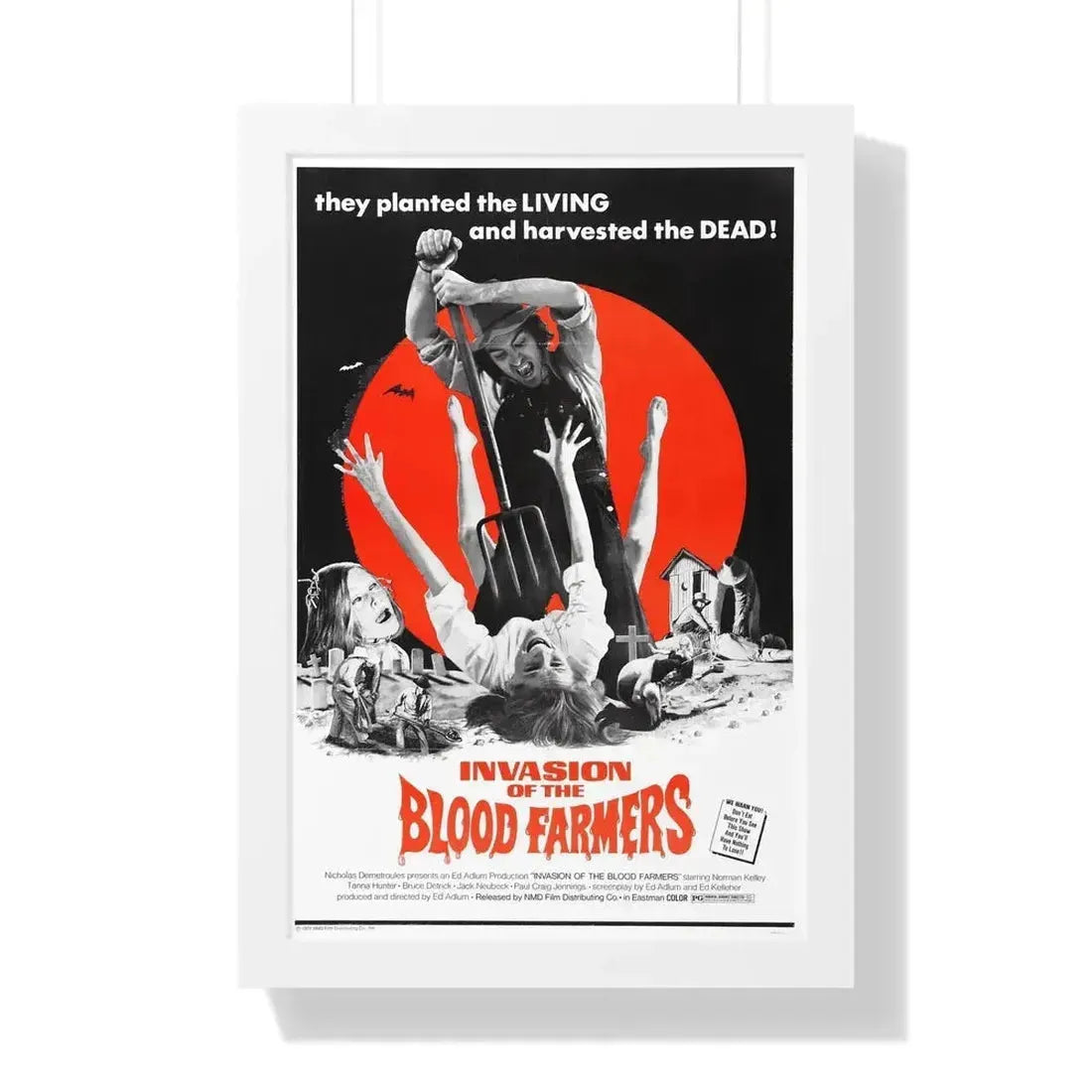 INVASION OF THE BLOOD FARMERS 1972 - Framed Movie Poster - The Sticker Space