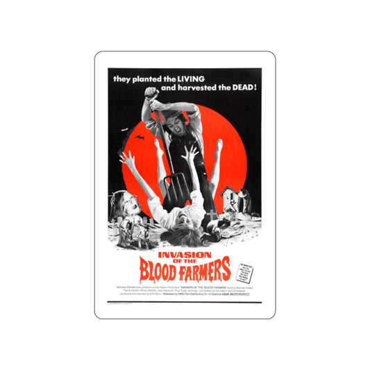 INVASION OF THE BLOOD FARMERS 1972 Movie Poster STICKER Vinyl Die-Cut Decal-2 Inch-The Sticker Space