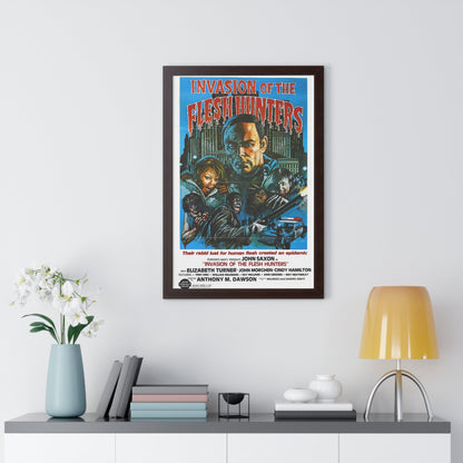 INVASION OF THE FLESH HUNTERS 1980 - Framed Movie Poster-The Sticker Space