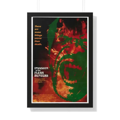 INVASION OF THE FLESH HUNTERS (2) 1980 - Framed Movie Poster 20" x 30" Black - The Sticker Space