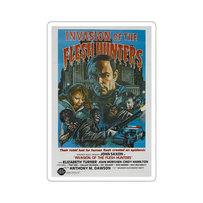 Invasion of the Fleshhunters 1982 Movie Poster STICKER Vinyl Die-Cut Decal 5 Inch - The Sticker Space