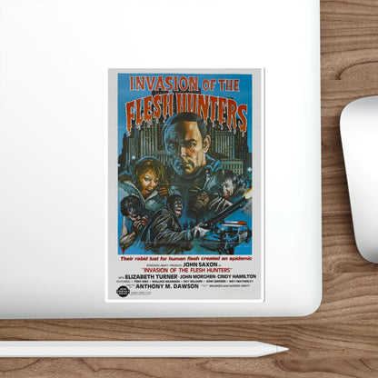 Invasion of the Fleshhunters 1982 Movie Poster STICKER Vinyl Die-Cut Decal-The Sticker Space