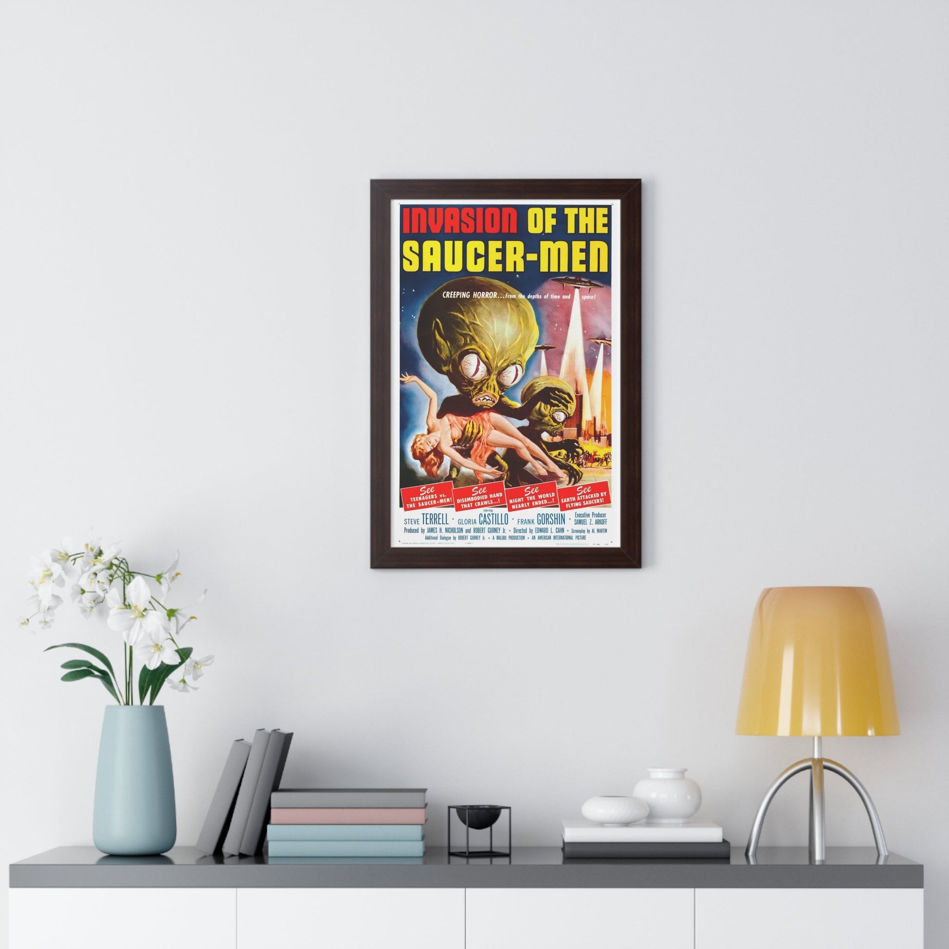 INVASION OF THE SAUCER-MEN 1957 - Framed Movie Poster-The Sticker Space