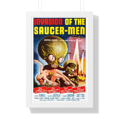 INVASION OF THE SAUCER-MEN 1957 - Framed Movie Poster-16″ x 24″-The Sticker Space