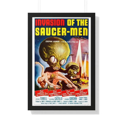 INVASION OF THE SAUCER-MEN 1957 - Framed Movie Poster 20" x 30" Black - The Sticker Space