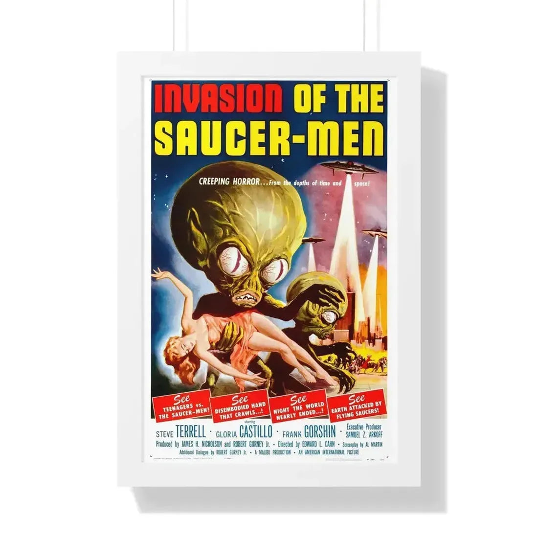 INVASION OF THE SAUCER-MEN 1957 - Framed Movie Poster - The Sticker Space