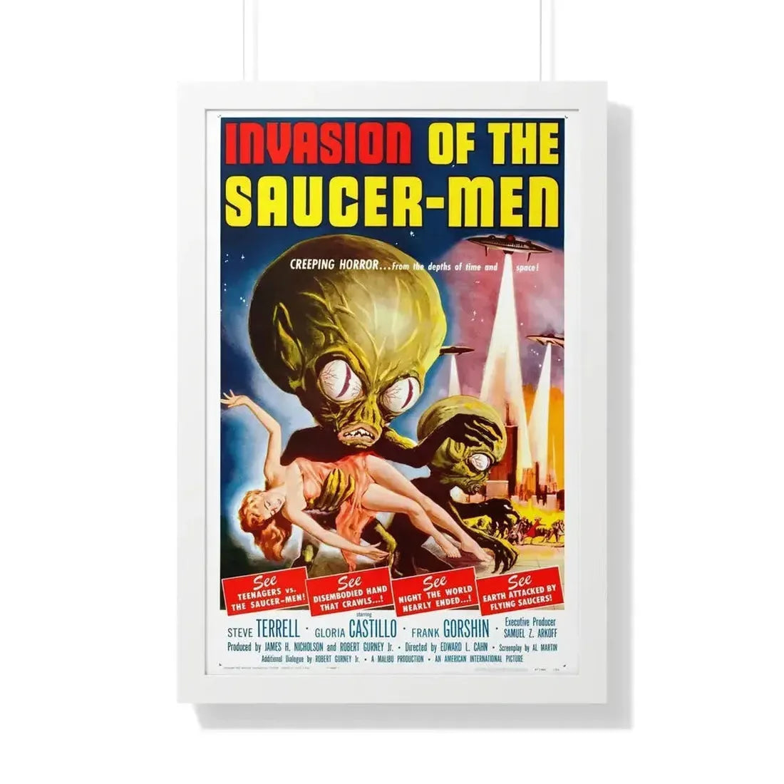 INVASION OF THE SAUCER-MEN 1957 - Framed Movie Poster - The Sticker Space