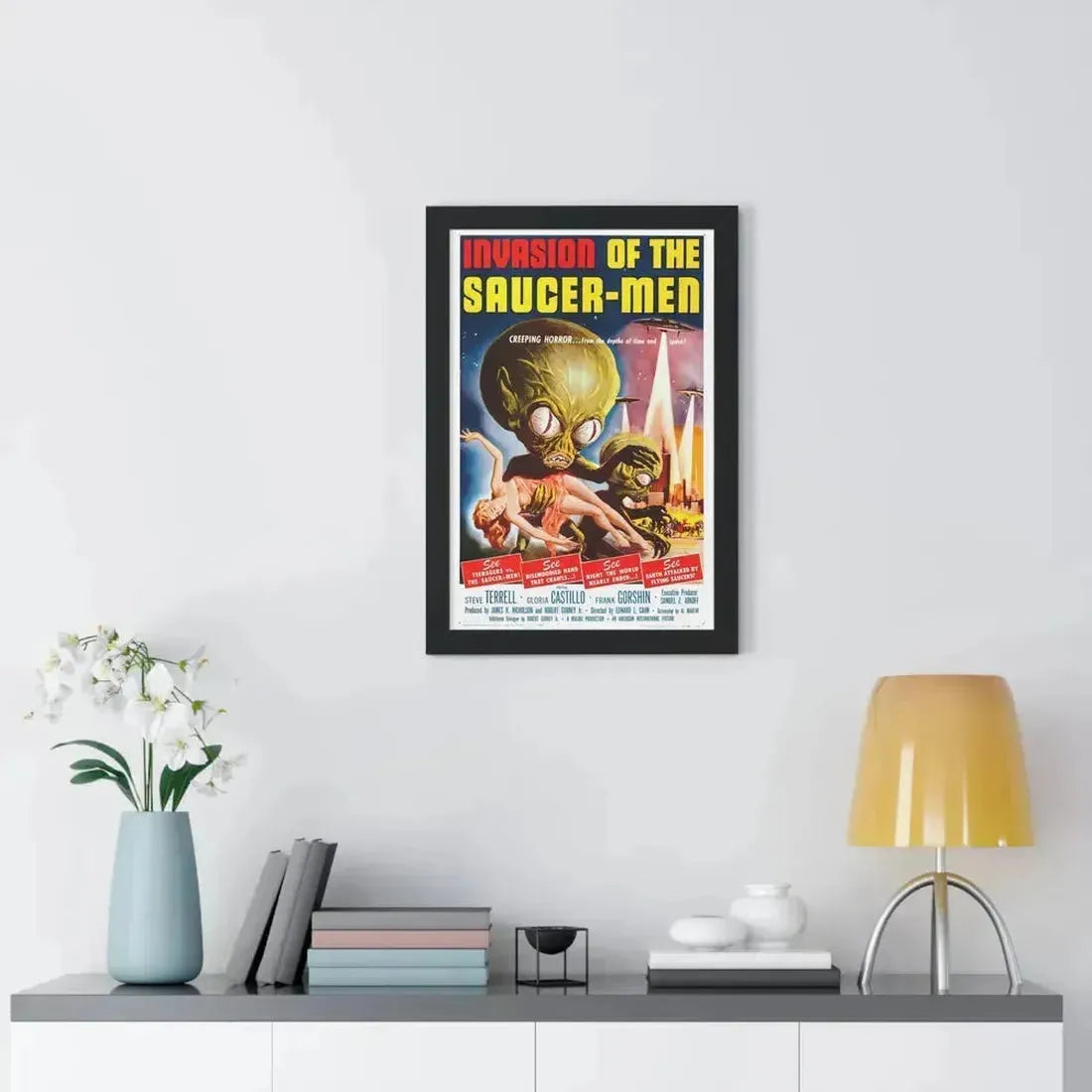 INVASION OF THE SAUCER-MEN 1957 - Framed Movie Poster - The Sticker Space