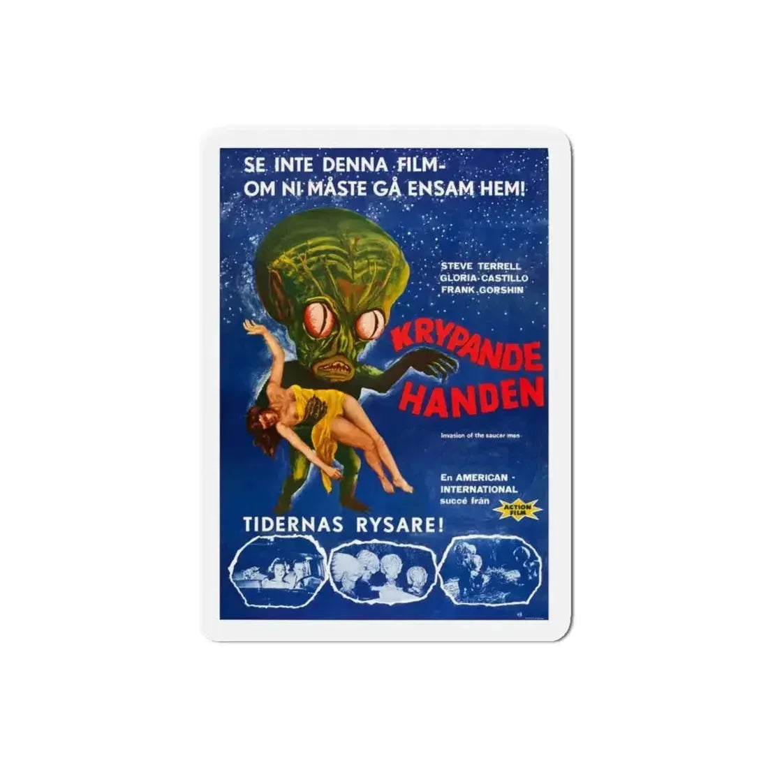 INVASION OF THE SAUCER-MEN (SWEDISH) 1957 Movie Poster - Refrigerator Magnet - The Sticker Space