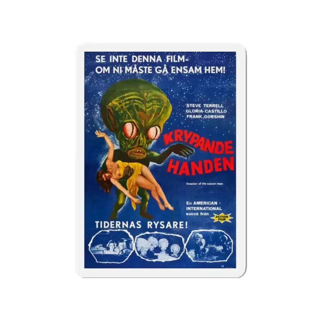 INVASION OF THE SAUCER-MEN (SWEDISH) 1957 Movie Poster - Refrigerator Magnet - The Sticker Space