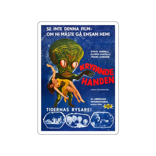 INVASION OF THE SAUCER-MEN (SWEDISH) 1957 Movie Poster STICKER Vinyl Die-Cut Decal-2 Inch-The Sticker Space