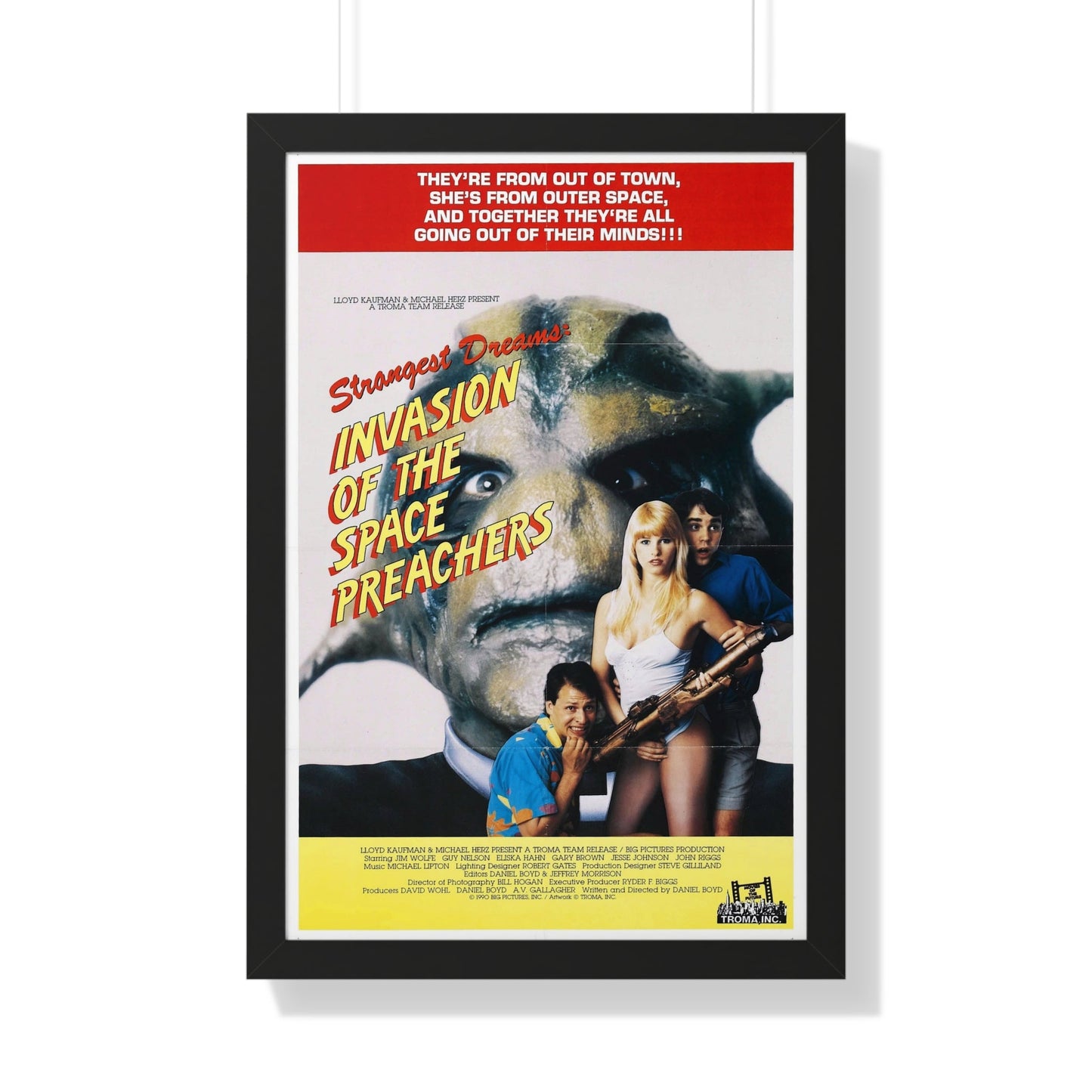 INVASION OF THE SPACE PREACHERS 1990 - Framed Movie Poster-20" x 30"-The Sticker Space