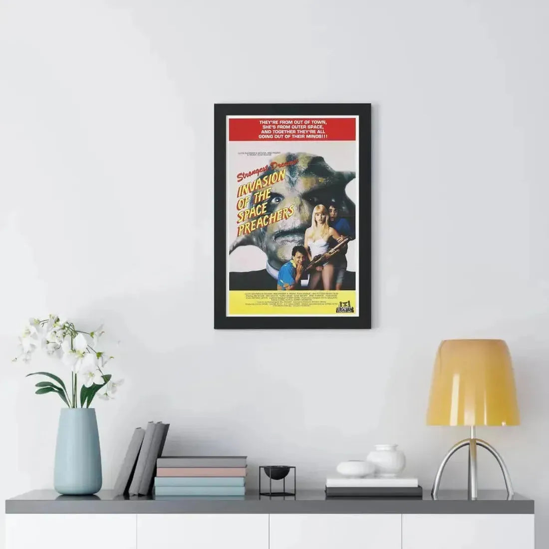 INVASION OF THE SPACE PREACHERS 1990 - Framed Movie Poster - The Sticker Space