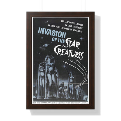 INVASION OF THE STAR CREATURES 1962 - Framed Movie Poster-16″ x 24″-The Sticker Space