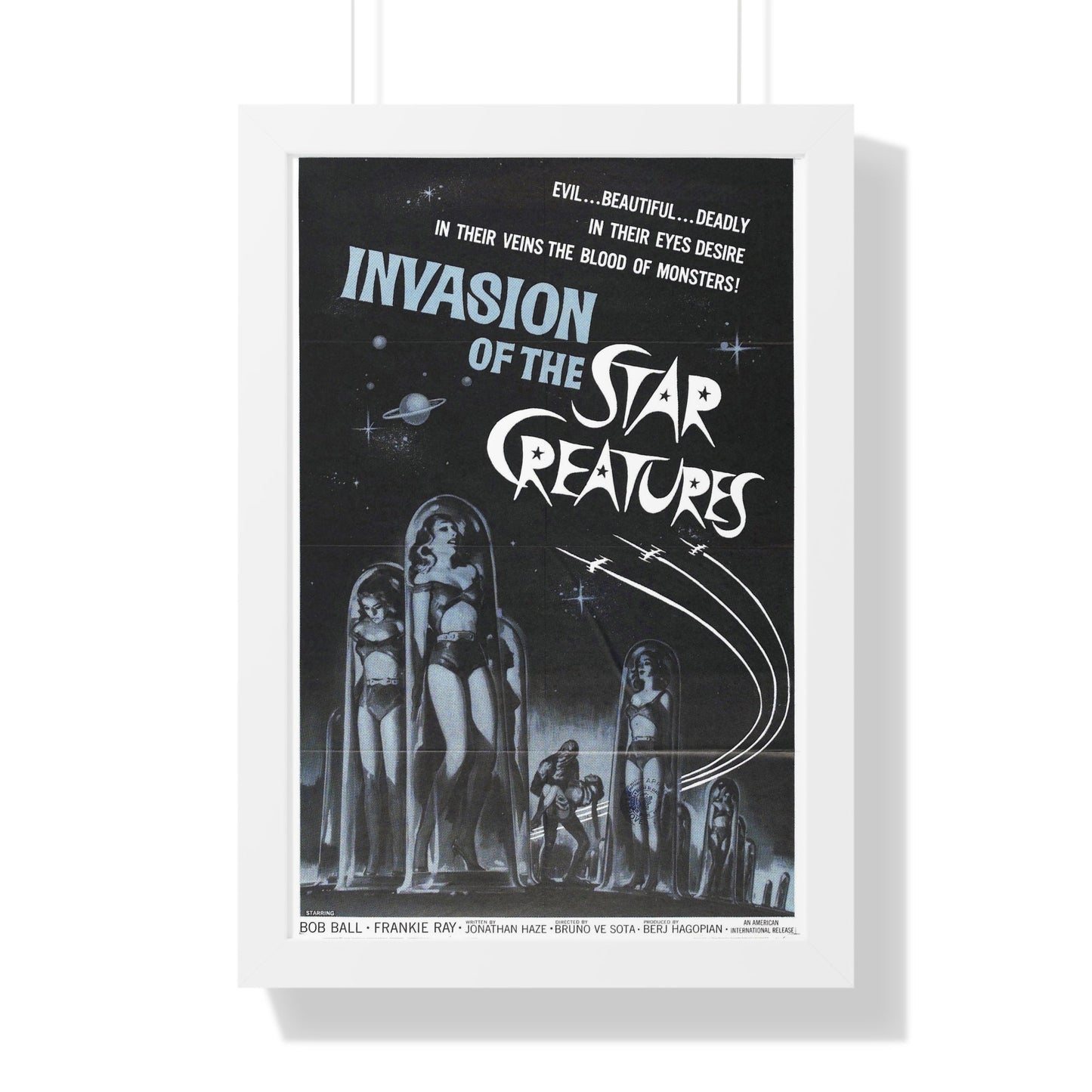 INVASION OF THE STAR CREATURES 1962 - Framed Movie Poster-16″ x 24″-The Sticker Space